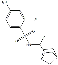 4-amino-N-(1-{bicyclo[2.2.1]heptan-2-yl}ethyl)-2-chlorobenzene-1-sulfonamide 结构式