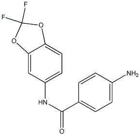 4-amino-N-(2,2-difluoro-2H-1,3-benzodioxol-5-yl)benzamide 结构式