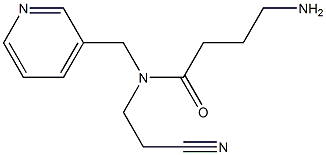 4-amino-N-(2-cyanoethyl)-N-(pyridin-3-ylmethyl)butanamide 结构式