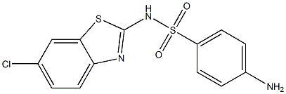 4-amino-N-(6-chloro-1,3-benzothiazol-2-yl)benzene-1-sulfonamide 结构式