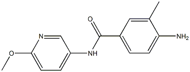 4-amino-N-(6-methoxypyridin-3-yl)-3-methylbenzamide 结构式