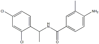 4-amino-N-[1-(2,4-dichlorophenyl)ethyl]-3-methylbenzamide 结构式