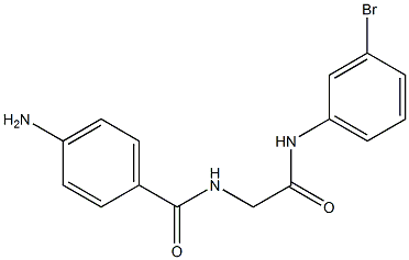 4-amino-N-{2-[(3-bromophenyl)amino]-2-oxoethyl}benzamide 结构式