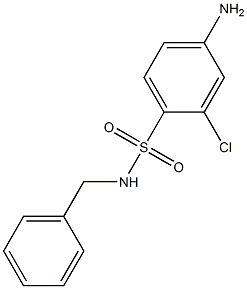 4-amino-N-benzyl-2-chlorobenzene-1-sulfonamide 结构式
