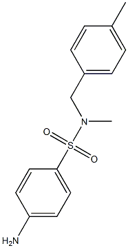 4-amino-N-methyl-N-[(4-methylphenyl)methyl]benzene-1-sulfonamide 结构式