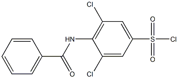 4-benzamido-3,5-dichlorobenzene-1-sulfonyl chloride 结构式