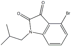 4-bromo-1-(2-methylpropyl)-2,3-dihydro-1H-indole-2,3-dione 结构式