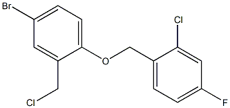 4-bromo-1-[(2-chloro-4-fluorophenyl)methoxy]-2-(chloromethyl)benzene 结构式