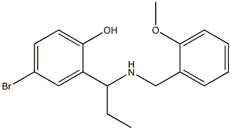 4-bromo-2-(1-{[(2-methoxyphenyl)methyl]amino}propyl)phenol 结构式