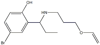 4-bromo-2-(1-{[3-(ethenyloxy)propyl]amino}propyl)phenol 结构式