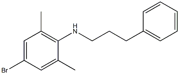 4-bromo-2,6-dimethyl-N-(3-phenylpropyl)aniline 结构式