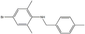 4-bromo-2,6-dimethyl-N-[(4-methylphenyl)methyl]aniline 结构式