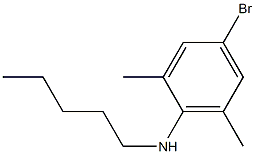 4-bromo-2,6-dimethyl-N-pentylaniline 结构式