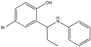 4-bromo-2-[1-(phenylamino)propyl]phenol 结构式