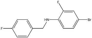 4-bromo-2-fluoro-N-[(4-fluorophenyl)methyl]aniline 结构式