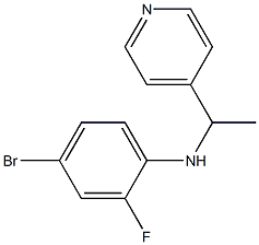 4-bromo-2-fluoro-N-[1-(pyridin-4-yl)ethyl]aniline 结构式