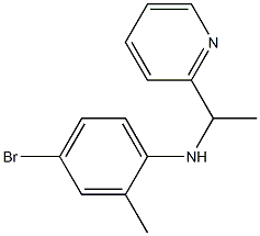 4-bromo-2-methyl-N-[1-(pyridin-2-yl)ethyl]aniline 结构式
