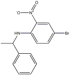 4-bromo-2-nitro-N-(1-phenylethyl)aniline 结构式