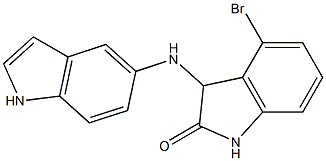 4-bromo-3-(1H-indol-5-ylamino)-2,3-dihydro-1H-indol-2-one 结构式