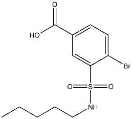 4-bromo-3-(pentylsulfamoyl)benzoic acid 结构式