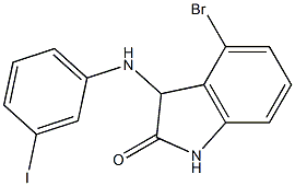 4-bromo-3-[(3-iodophenyl)amino]-2,3-dihydro-1H-indol-2-one 结构式