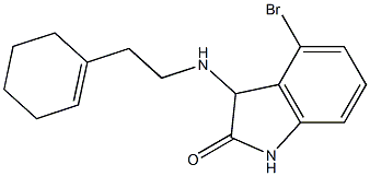 4-bromo-3-{[2-(cyclohex-1-en-1-yl)ethyl]amino}-2,3-dihydro-1H-indol-2-one 结构式