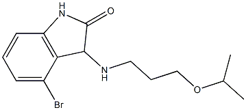 4-bromo-3-{[3-(propan-2-yloxy)propyl]amino}-2,3-dihydro-1H-indol-2-one 结构式