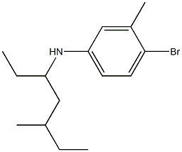 4-bromo-3-methyl-N-(5-methylheptan-3-yl)aniline 结构式