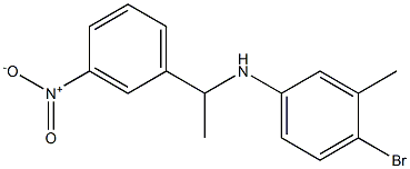 4-bromo-3-methyl-N-[1-(3-nitrophenyl)ethyl]aniline 结构式