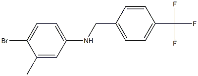 4-bromo-3-methyl-N-{[4-(trifluoromethyl)phenyl]methyl}aniline 结构式