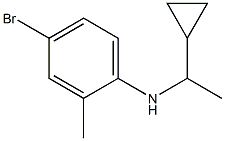 4-bromo-N-(1-cyclopropylethyl)-2-methylaniline 结构式