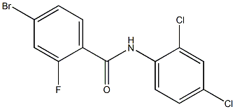 4-bromo-N-(2,4-dichlorophenyl)-2-fluorobenzamide 结构式