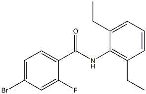 4-bromo-N-(2,6-diethylphenyl)-2-fluorobenzamide 结构式