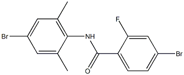 4-bromo-N-(4-bromo-2,6-dimethylphenyl)-2-fluorobenzamide 结构式