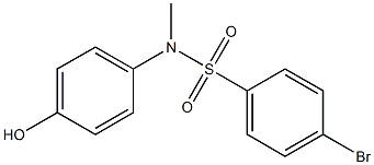 4-bromo-N-(4-hydroxyphenyl)-N-methylbenzene-1-sulfonamide 结构式