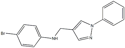 4-bromo-N-[(1-phenyl-1H-pyrazol-4-yl)methyl]aniline 结构式