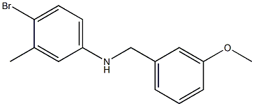 4-bromo-N-[(3-methoxyphenyl)methyl]-3-methylaniline 结构式