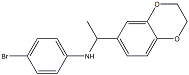 4-bromo-N-[1-(2,3-dihydro-1,4-benzodioxin-6-yl)ethyl]aniline 结构式