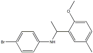 4-bromo-N-[1-(2-methoxy-5-methylphenyl)ethyl]aniline 结构式
