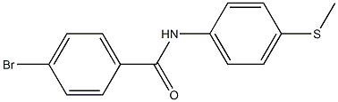 4-bromo-N-[4-(methylthio)phenyl]benzamide 结构式