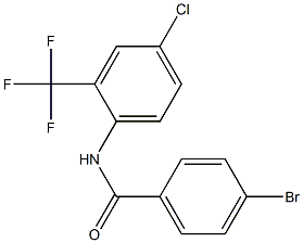 4-bromo-N-[4-chloro-2-(trifluoromethyl)phenyl]benzamide 结构式