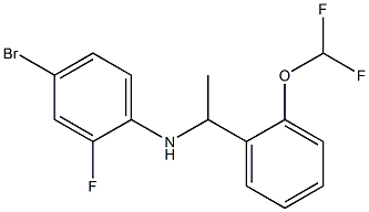4-bromo-N-{1-[2-(difluoromethoxy)phenyl]ethyl}-2-fluoroaniline 结构式
