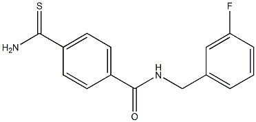 4-carbamothioyl-N-[(3-fluorophenyl)methyl]benzamide 结构式