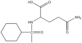 4-carbamoyl-2-(1-cyclohexylacetamido)butanoic acid 结构式