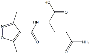 4-carbamoyl-2-[(3,5-dimethyl-1,2-oxazol-4-yl)formamido]butanoic acid 结构式