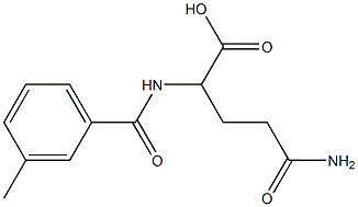 4-carbamoyl-2-[(3-methylphenyl)formamido]butanoic acid 结构式