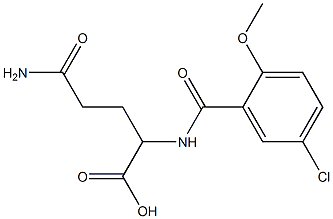 4-carbamoyl-2-[(5-chloro-2-methoxyphenyl)formamido]butanoic acid 结构式