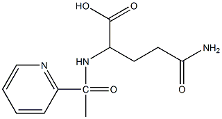 4-carbamoyl-2-[1-(pyridin-2-yl)acetamido]butanoic acid 结构式