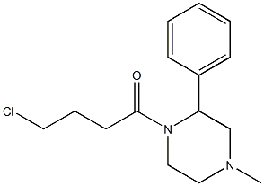 4-chloro-1-(4-methyl-2-phenylpiperazin-1-yl)butan-1-one 结构式