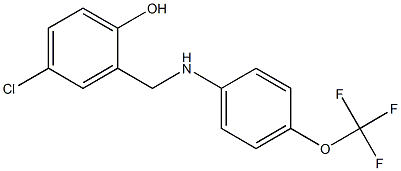 4-chloro-2-({[4-(trifluoromethoxy)phenyl]amino}methyl)phenol 结构式